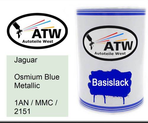 Jaguar, Osmium Blue Metallic, 1AN / MMC / 2151: 500ml Lackdose, von ATW Autoteile West.